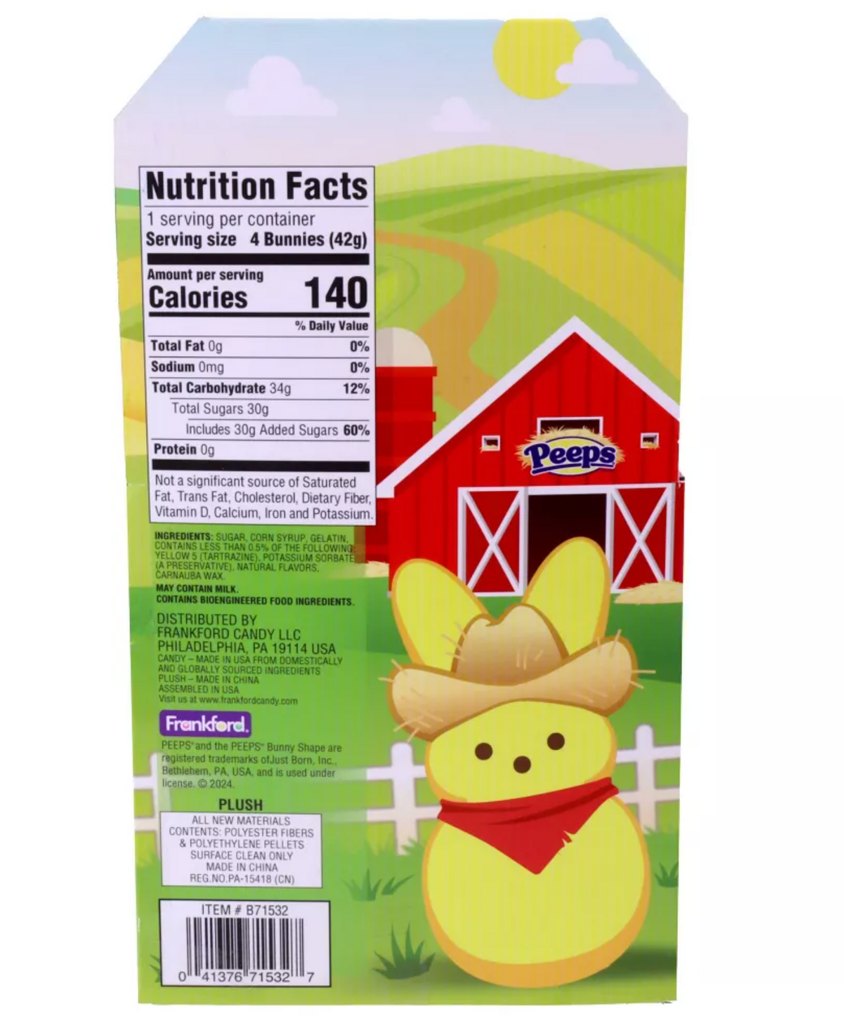 Easter Bunny Plush Marshmallow 1.5oz/4ct Gift Set S194799