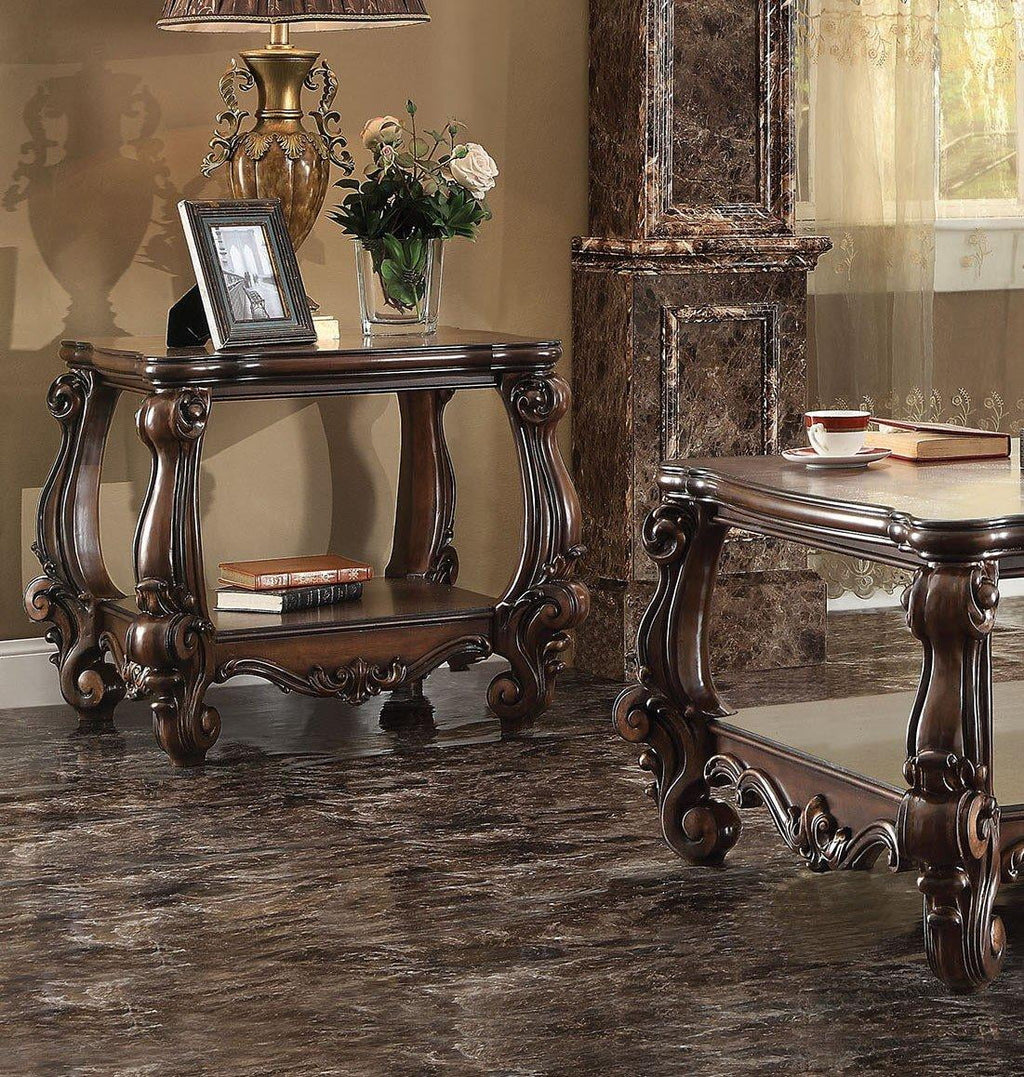 Cherry Oak Rectangular Occasional Table Set 3Pcs Q983