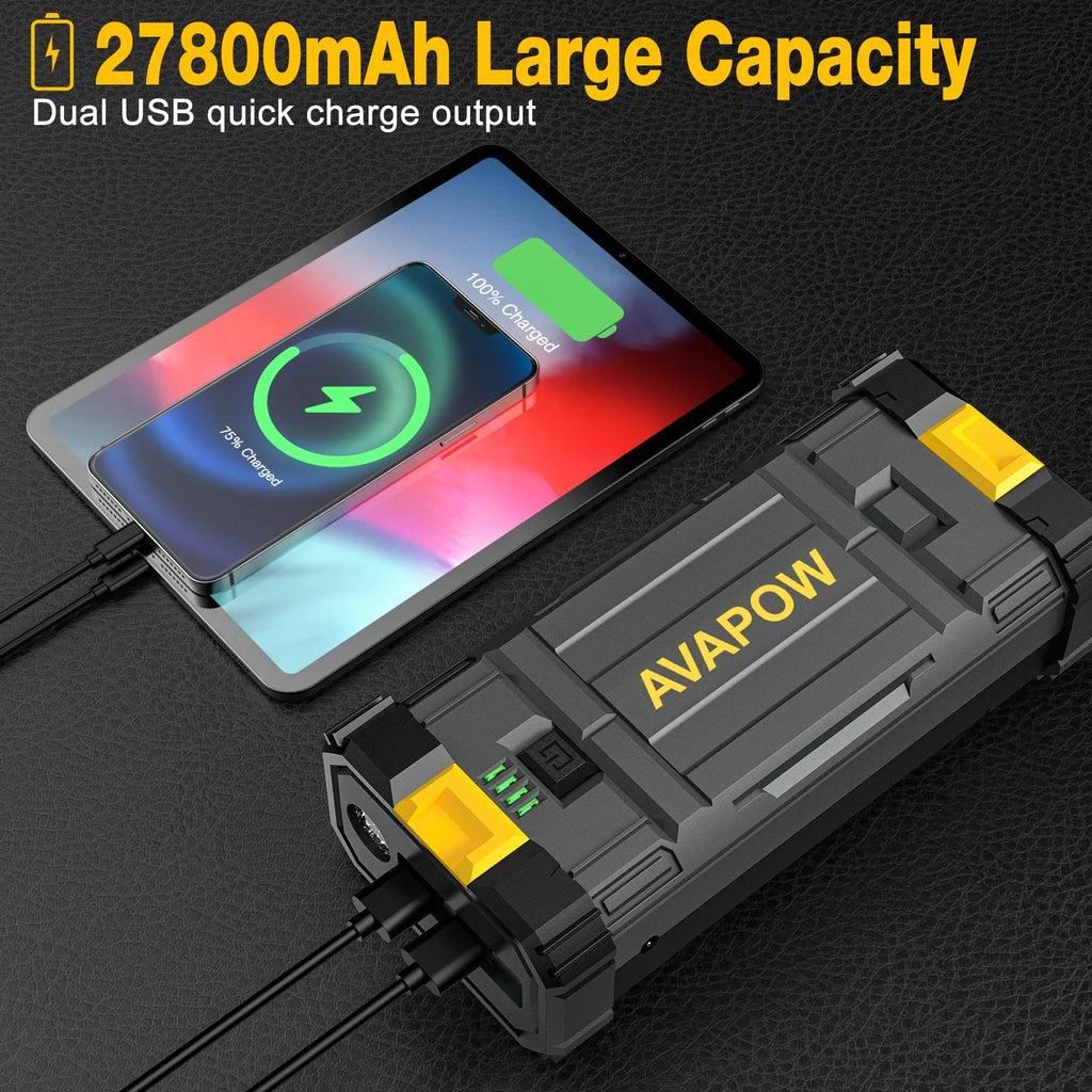 4000A Peak 12V Portable Car Jump Starter with LED Light H791