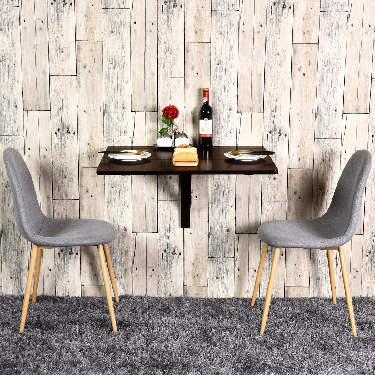 Wall-Mounted Drop-Leaf Folding Table Z22141