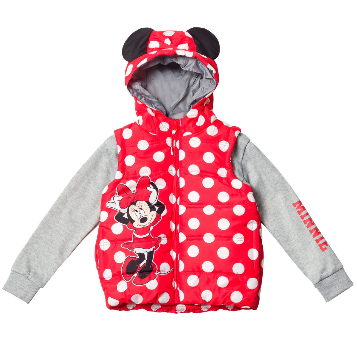 Minnie Mouse Zip Up Vest 2fer Jacket K20231