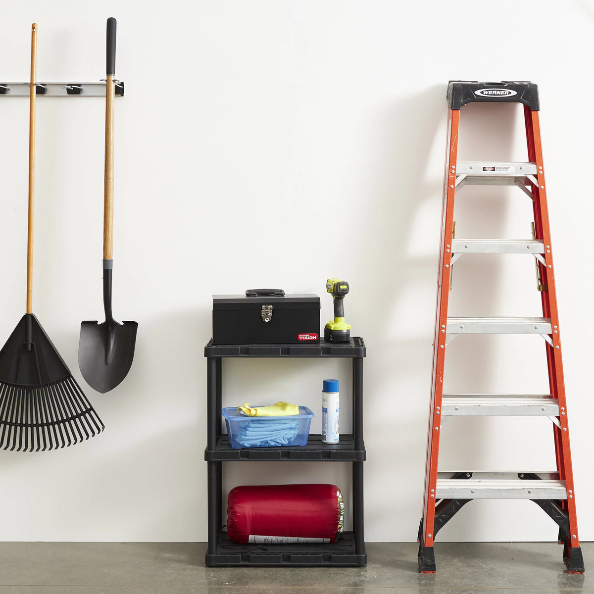 3 Shelf Light Duty Storage Unit 24 x 12 x 33", Black 2 Pack G41535