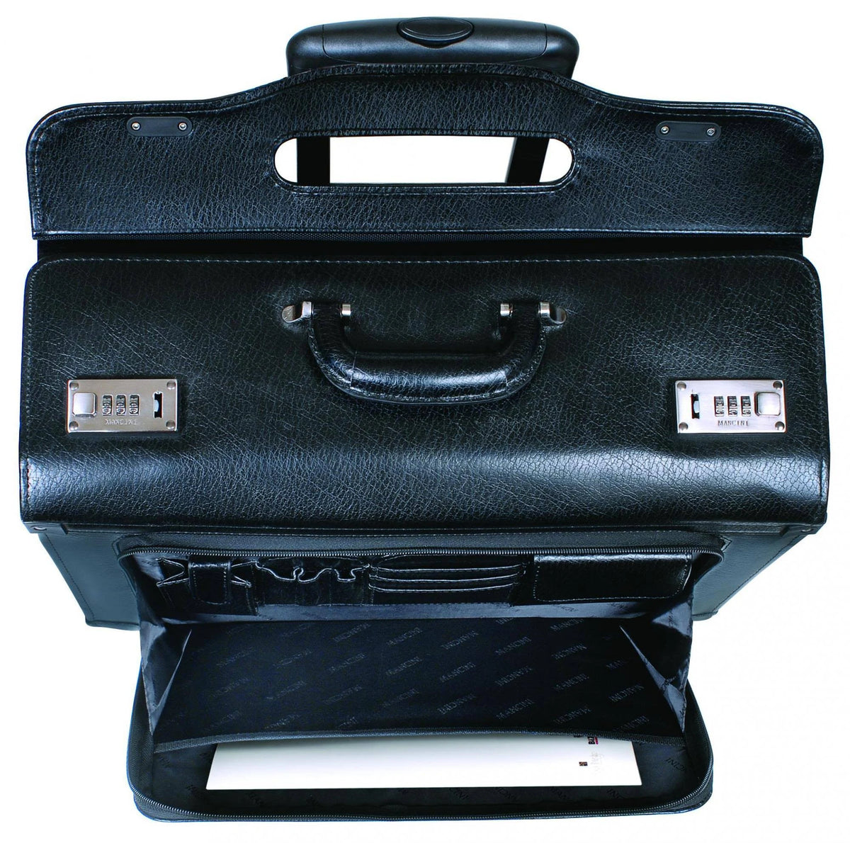 Black Wheeled Laptop Catalog Case U8670