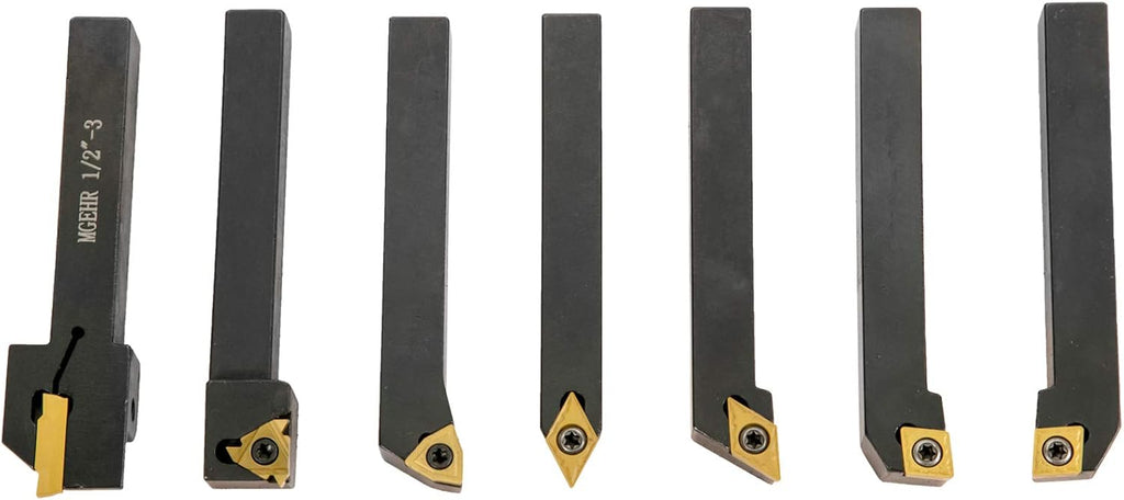 7 Pcs Carbide Lathe Cutting Tools Set F571522