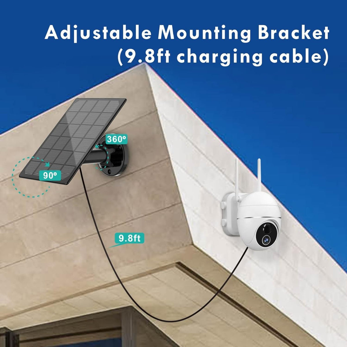 Solar Panel for Outdoor Security Camera E500