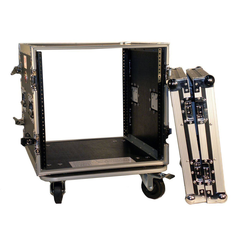 10U Amp Rack Mount Flight Case with Casters G694
