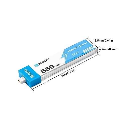 4pcs 550mAh 1S 3.8V Lipo Battery with BT2.0 Connector R1016