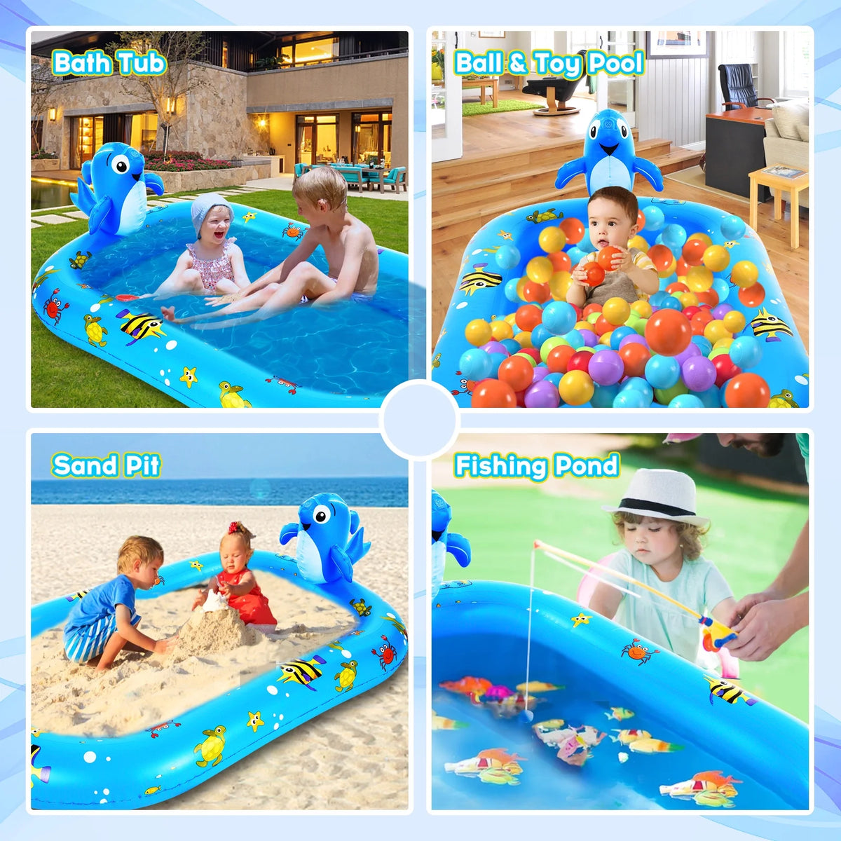 Inflatable Sprinkler Pool 170 * 101cm X388838