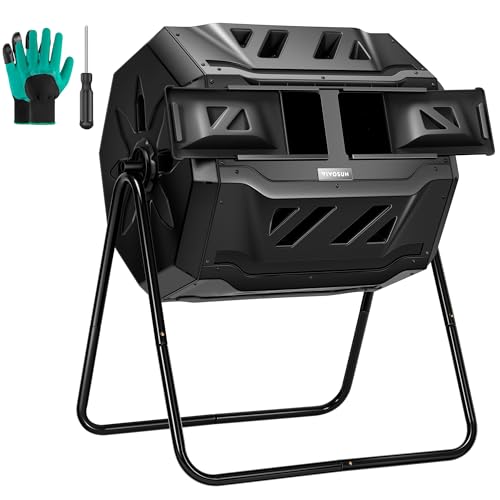 43 Gallon Black Outdoor Tumbling Composter J914