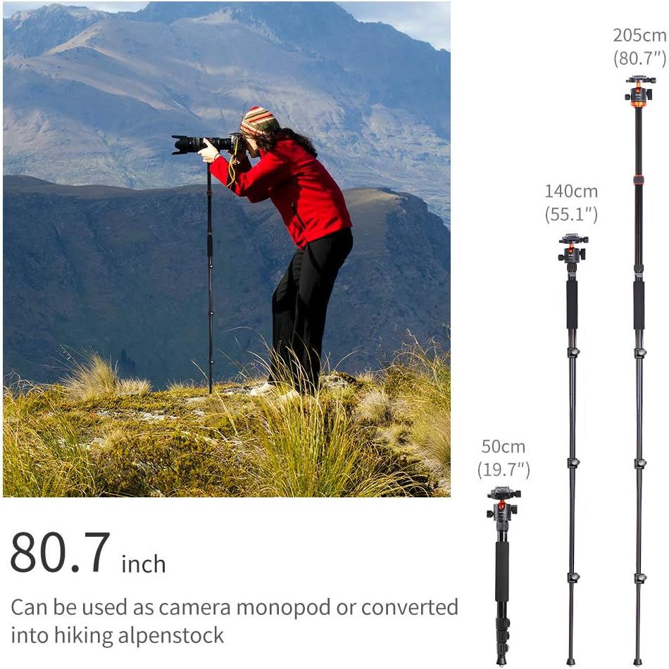 78 inch Aluminum Camera Tripod with 360 Degree Ball Head Q82585