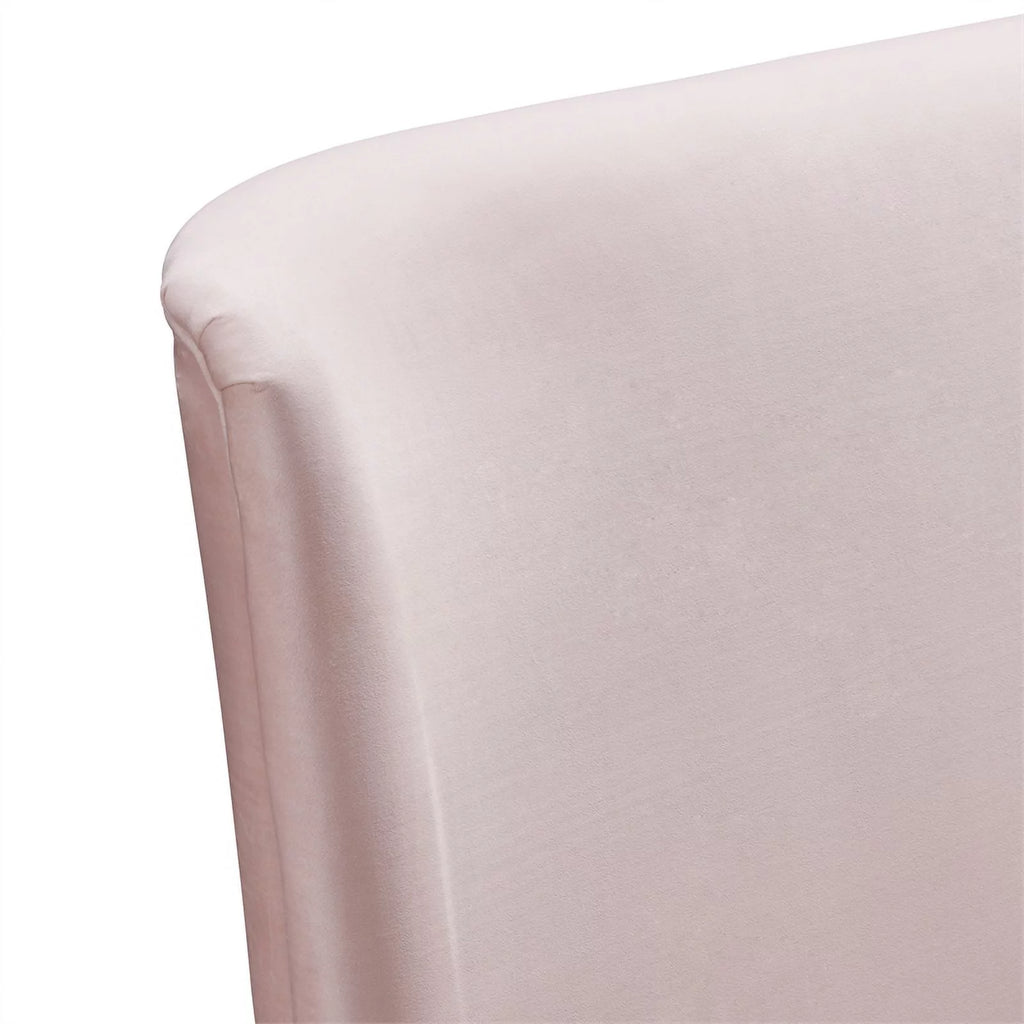 King Size Blush Pink Upholstered Platform Bed W341