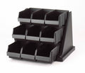 9 Bins Black Organizer Rack S3371