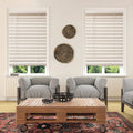 White 48-in. Faux Wood Cordless Blinds I2045