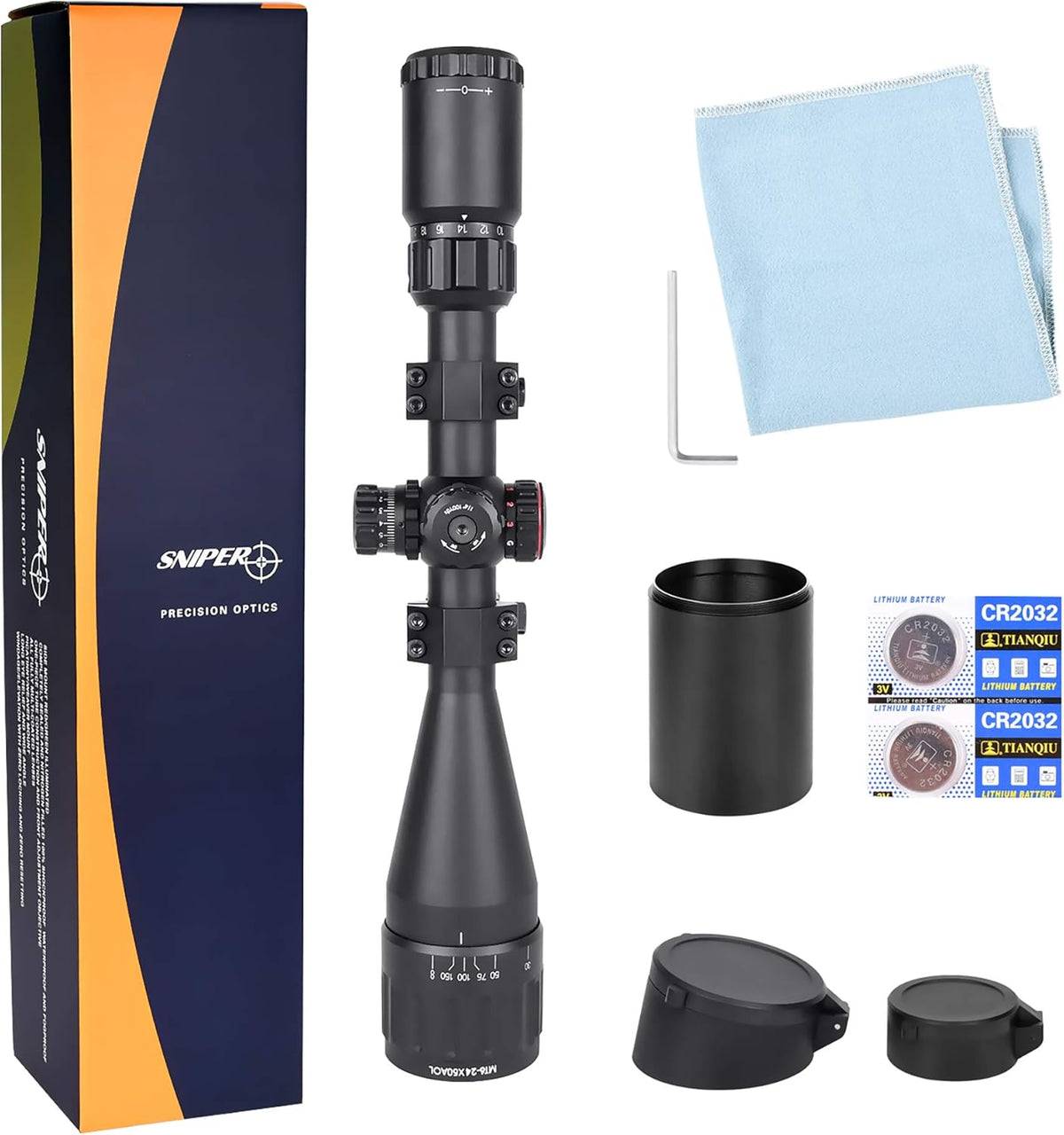 6-24x50 Rifle Scope with Red/Green/Blue Illuminated Reticle B342023