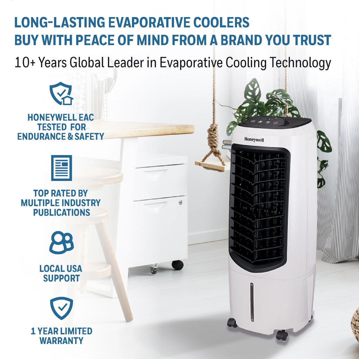 White 120V Portable Evaporative Cooler V33363