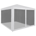 Party Tent with 4 Mesh Sidewalls 9.8' x 9.8' D4794