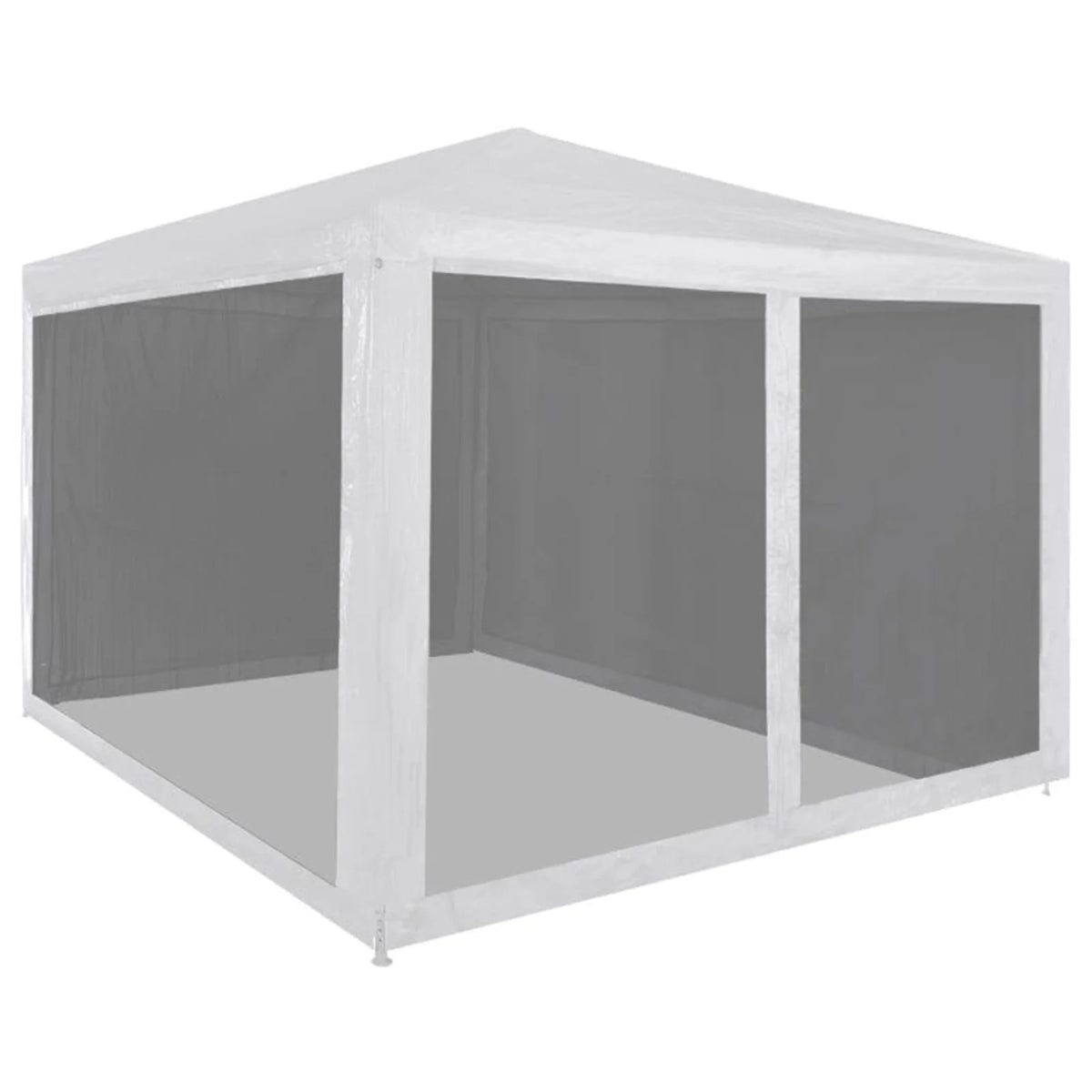 Party Tent with 4 Mesh Sidewalls 9.8' x 9.8' D4794