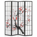 5.8 ft Tall 4 Panel Wood Room Divider J5648