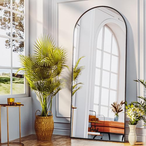 Arched Full Length Mirror 76"x34" Black R731224