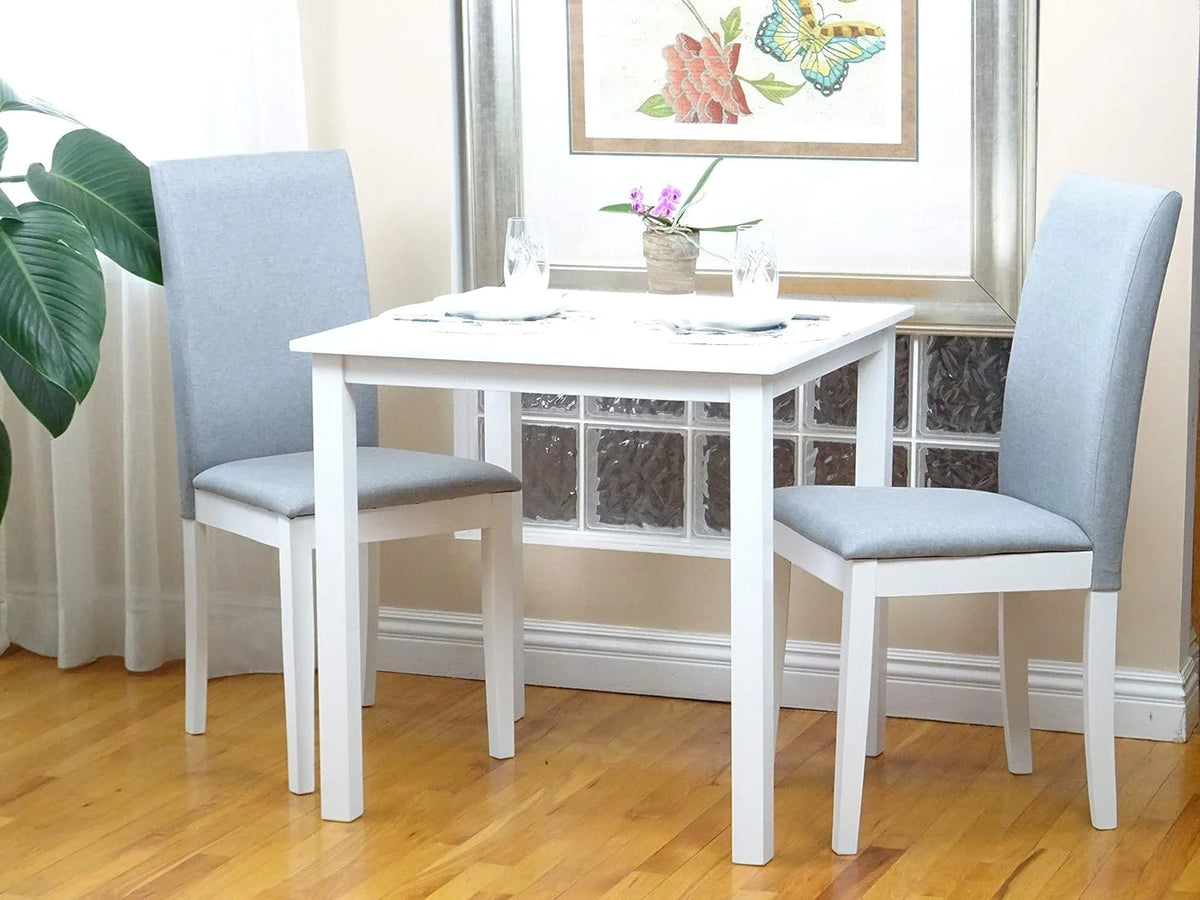 White Solid Wood 2 Piece Dining Set H3675