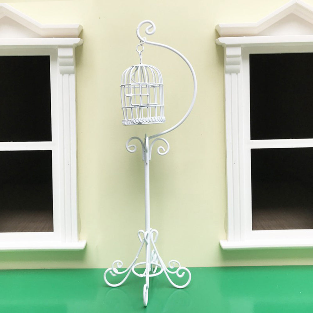 Miniature Metal Bird Cage Dollhouse Decoration C708142