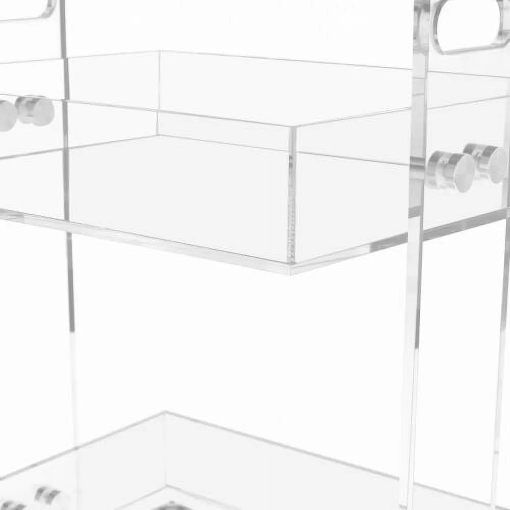 Acrylic Nightstand with 4 Wheels H8759