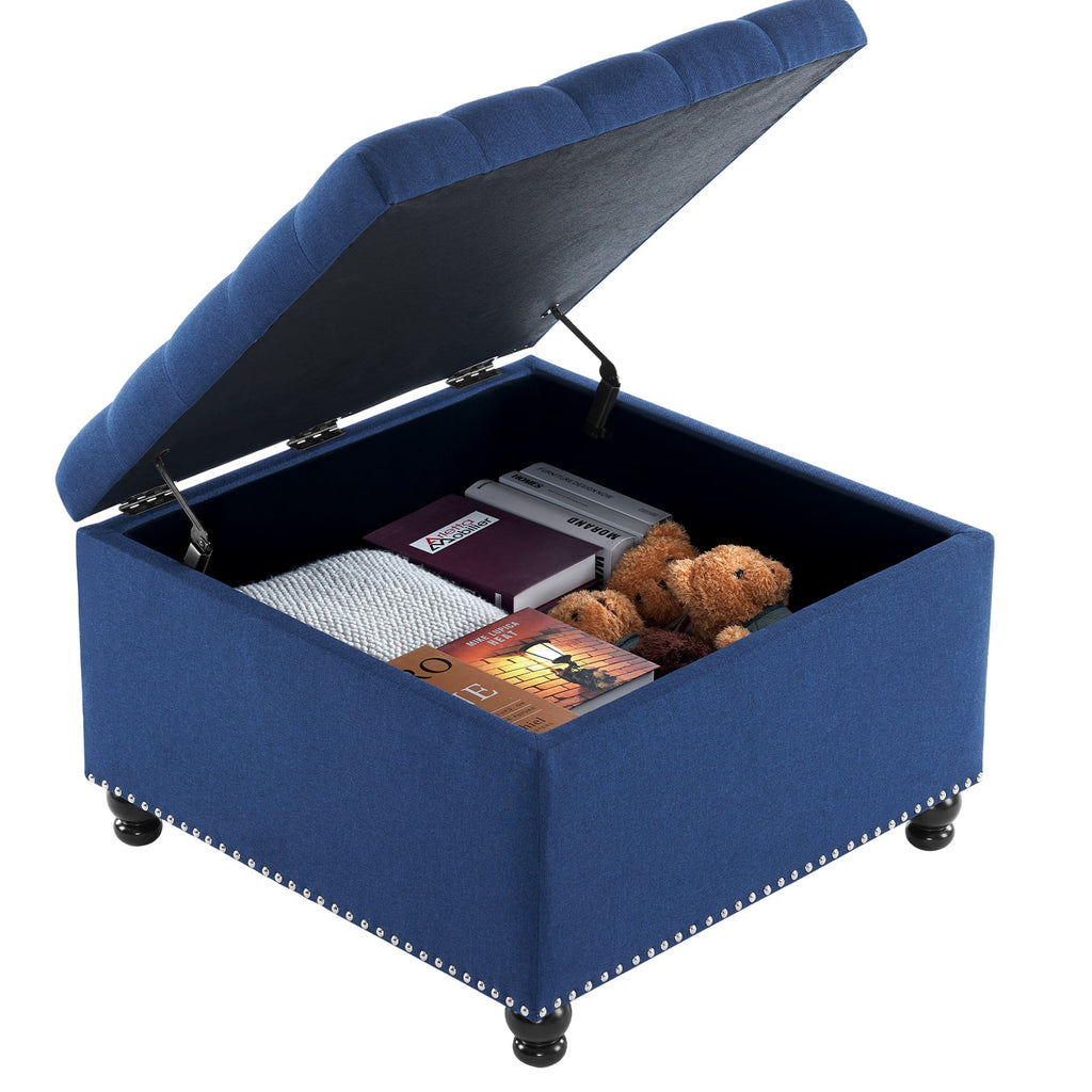 Large Upholstered Storage Ottoman P472