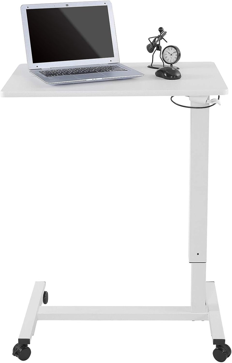 White Adjustable Rolling Laptop Cart E44014
