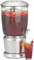 Gallon Drink Dispenser With Fruit Infuser & Stand, Tritan Stainless Steel E590921