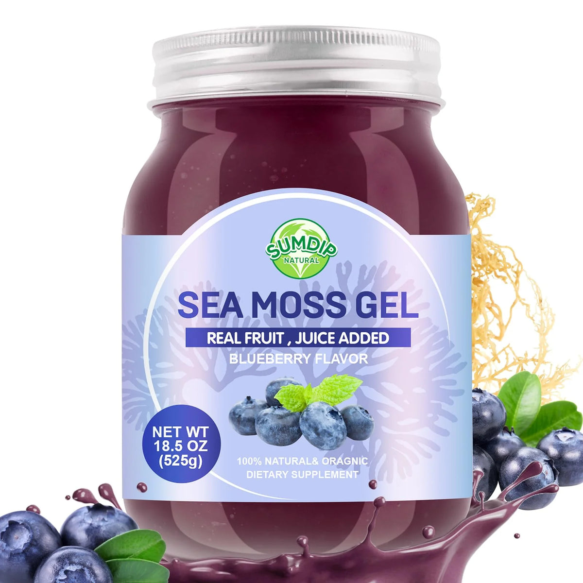 Organic Raw Flavored Sea Moss Gel 18.5 oz A683039