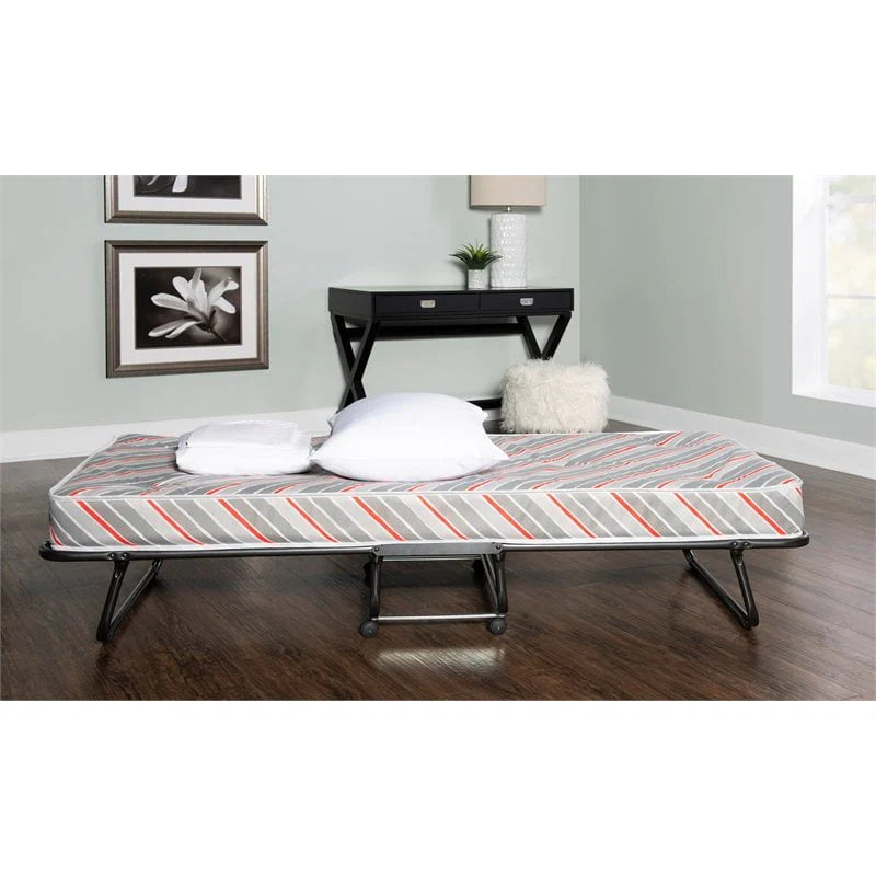 Folding Rollaway Guest Bed with 4 Innerspring Mattress B5277