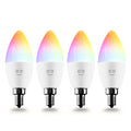 Wi-Fi LED Smart Bulb, 4W, E12 Base, Tunable and Dimmable RGB Bulb (4 Pack) C58860
