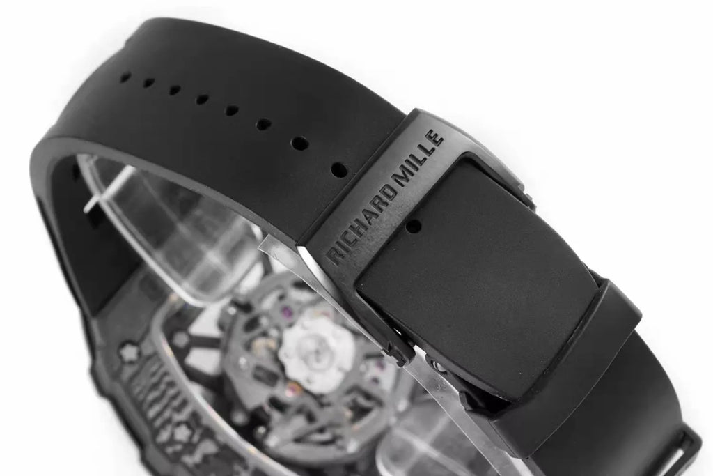 Black Bezel Red Markers Black Rubber Strap S840292