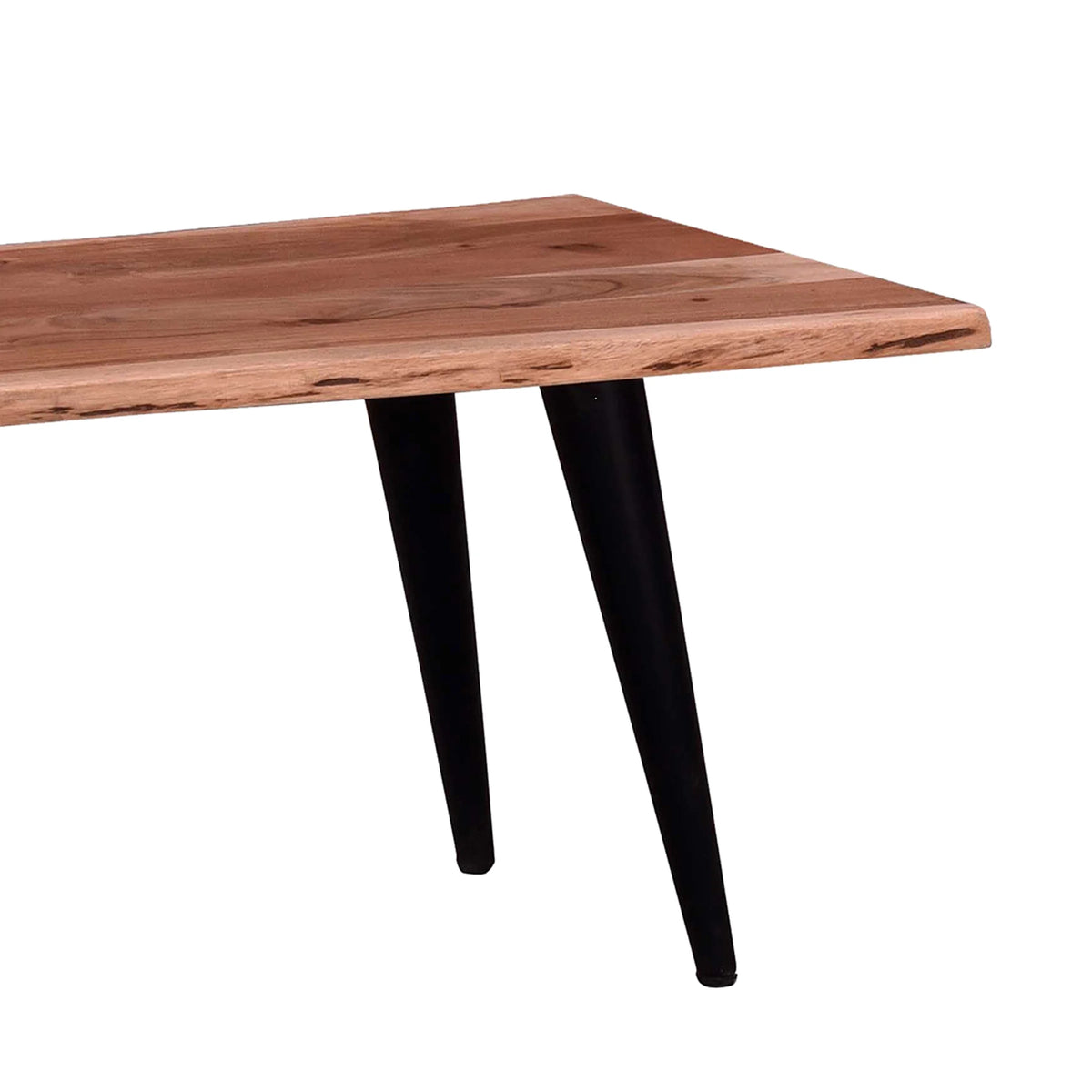 58 in. Acacia Wood and Metal Dining Bench N10206
