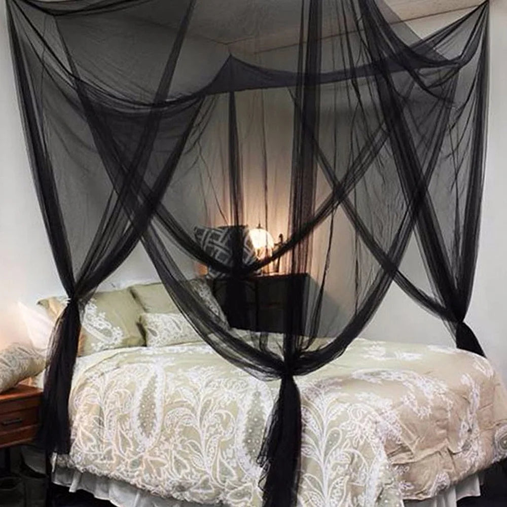 Black Mosquito Net Canopy for Double Beds R751490