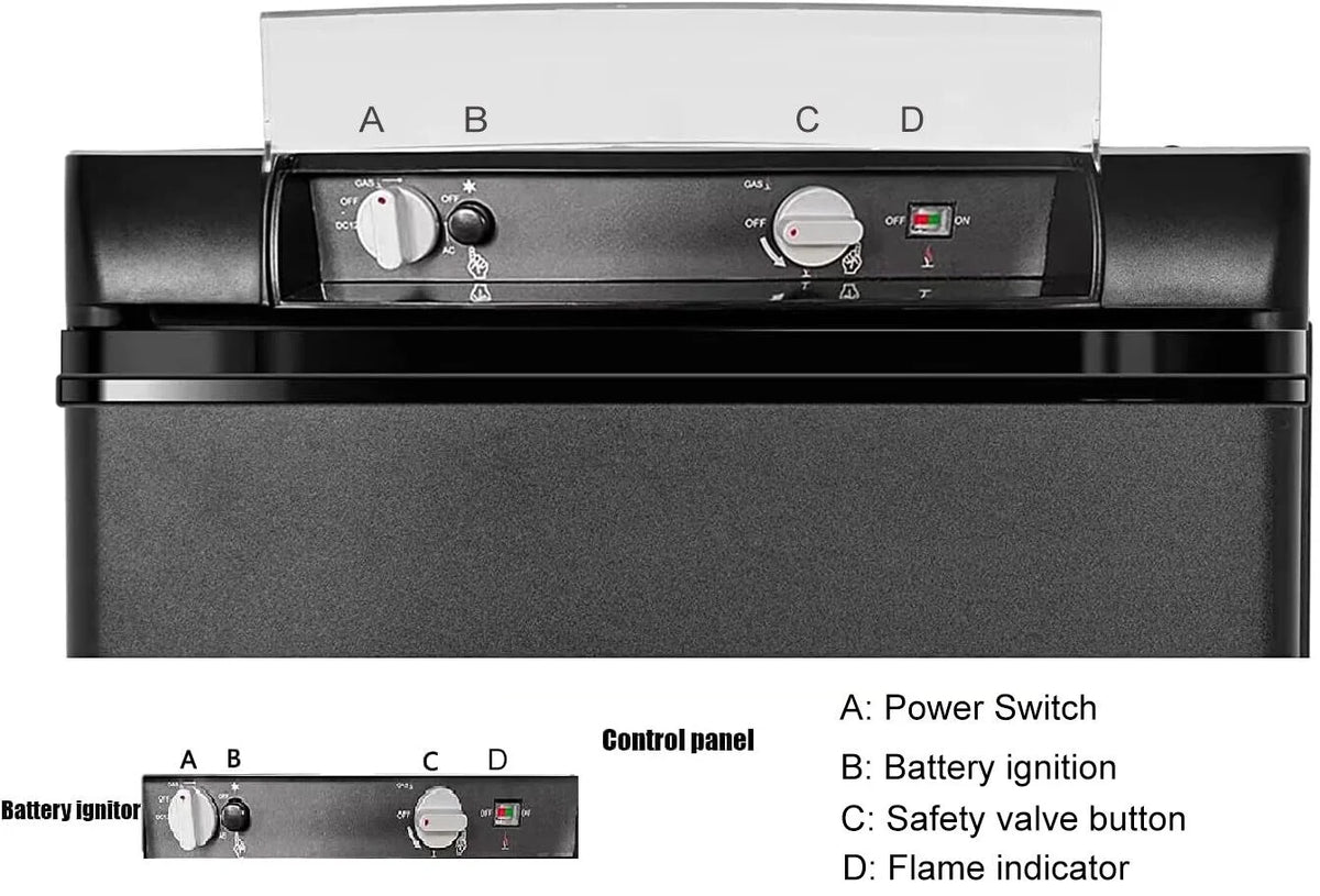 2.1 Cu Ft Propane Gas RV Compact Refrigerator F548813