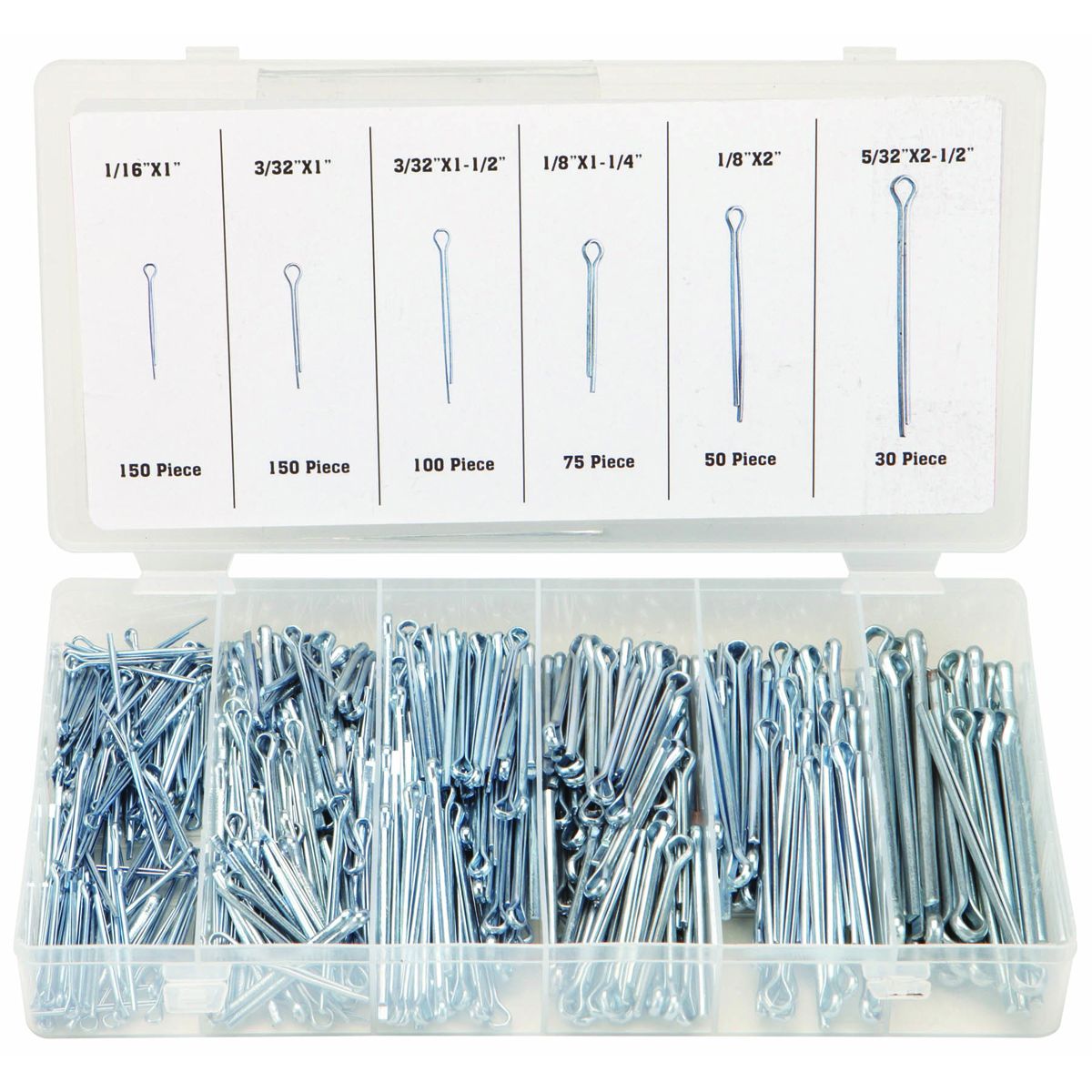 Cotter Pin Assortment, 555-Piece G9335