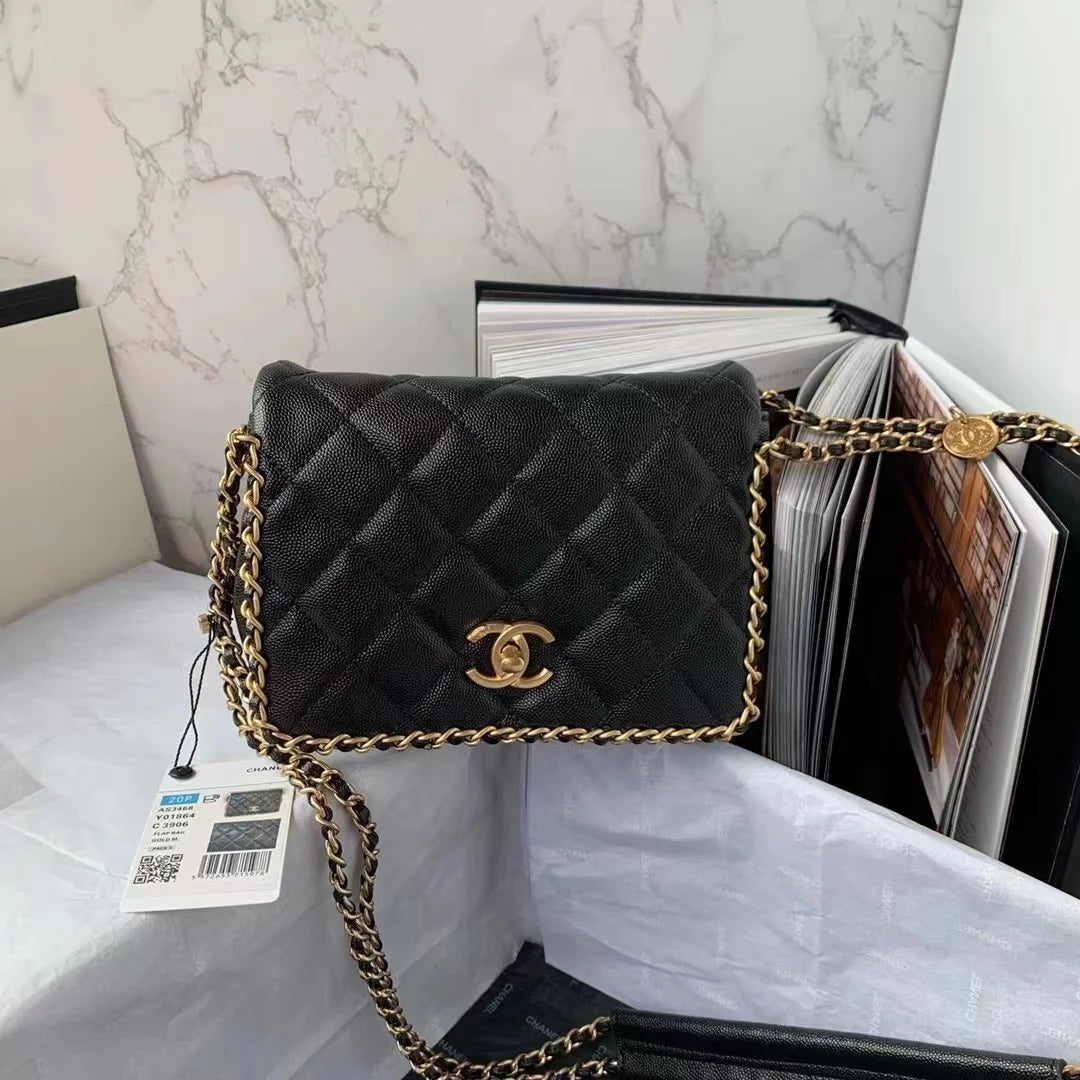 Black Chain Flap Bag O248533