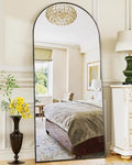 Arched Full Length Mirror 76"x34" Black R731224