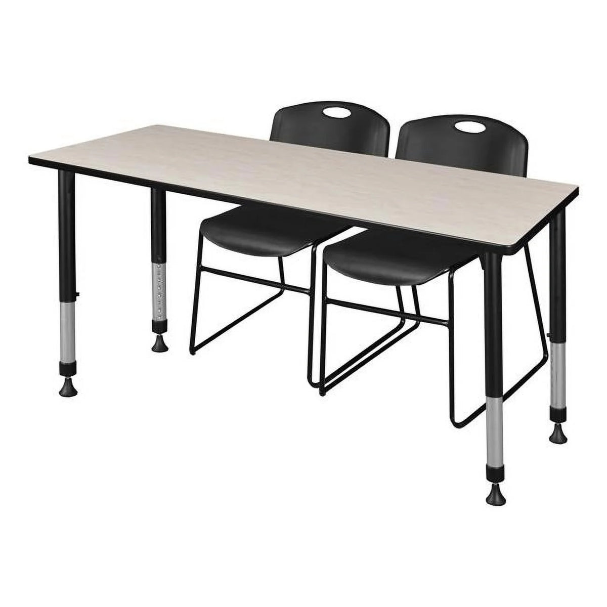 Adjustable Classroom Table and Stack Chairs L588
