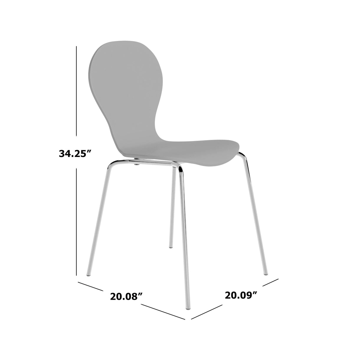 Blue Armless Dining Chair Set of 4 X414