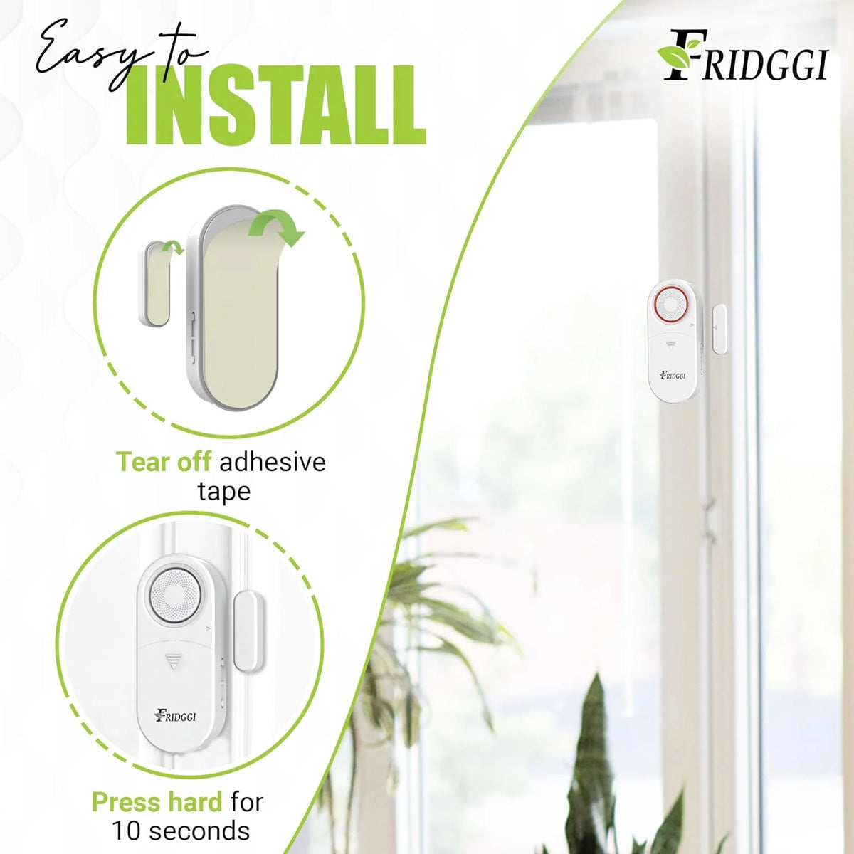 3in1 Alarm Door Ajar Chime with Delay White B32344