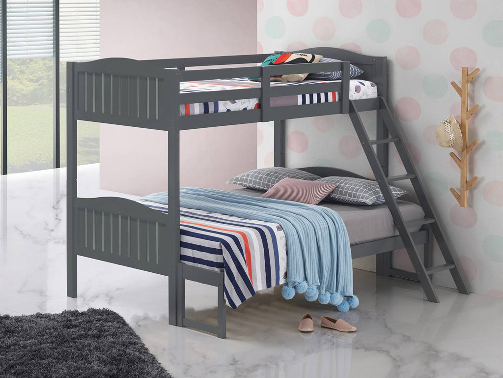 Grey Twin/Full Bunk Bed X4831