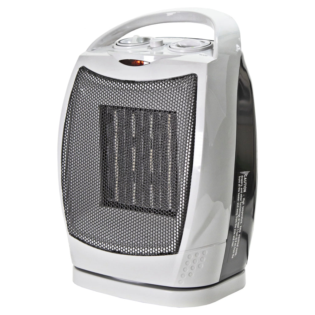 1,500-Watt Oscillating Ceramic Heater with Adjustable Thermostat V8434