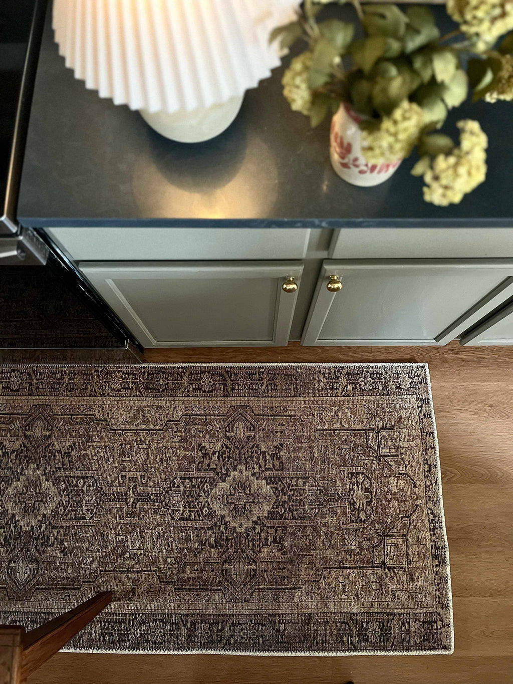 Machine Washable Area Rug - Brown, Green - 7'10" x 10'2" U360