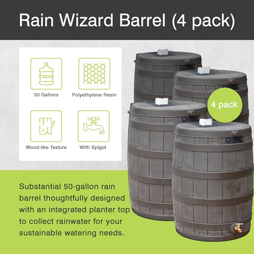 50 Gallon Green Rain Barrel (3 Pack) U96003