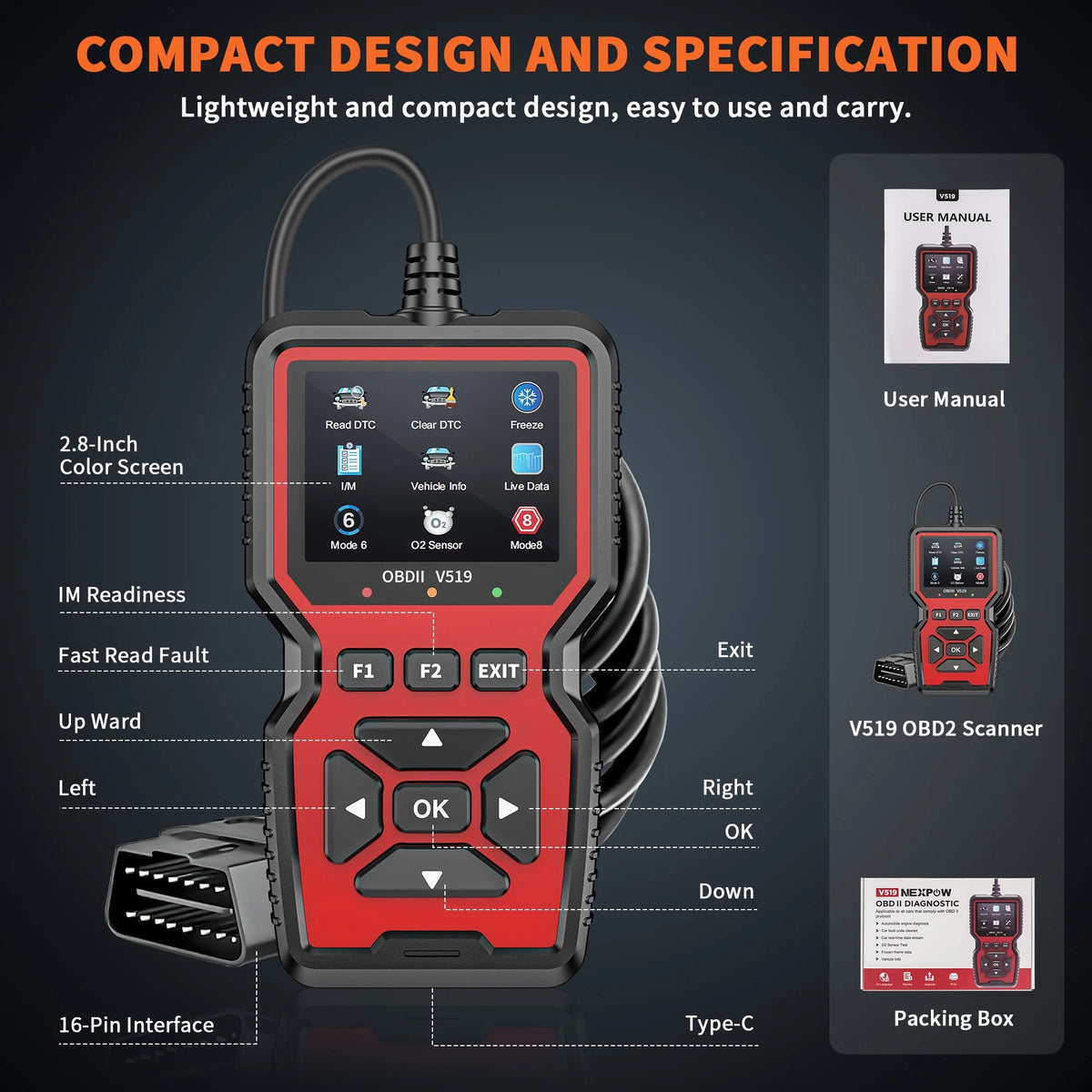 OBD2 Scanner Car Code Reader Diagnostic Tool R50923