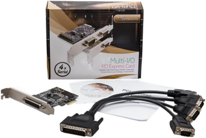 4 Port DB9 Serial RS-232 PCI-e Card O473274