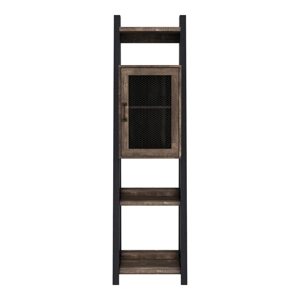 Reclaimed Oak Wood Tower Cabinet with Adjustable Shelf H393