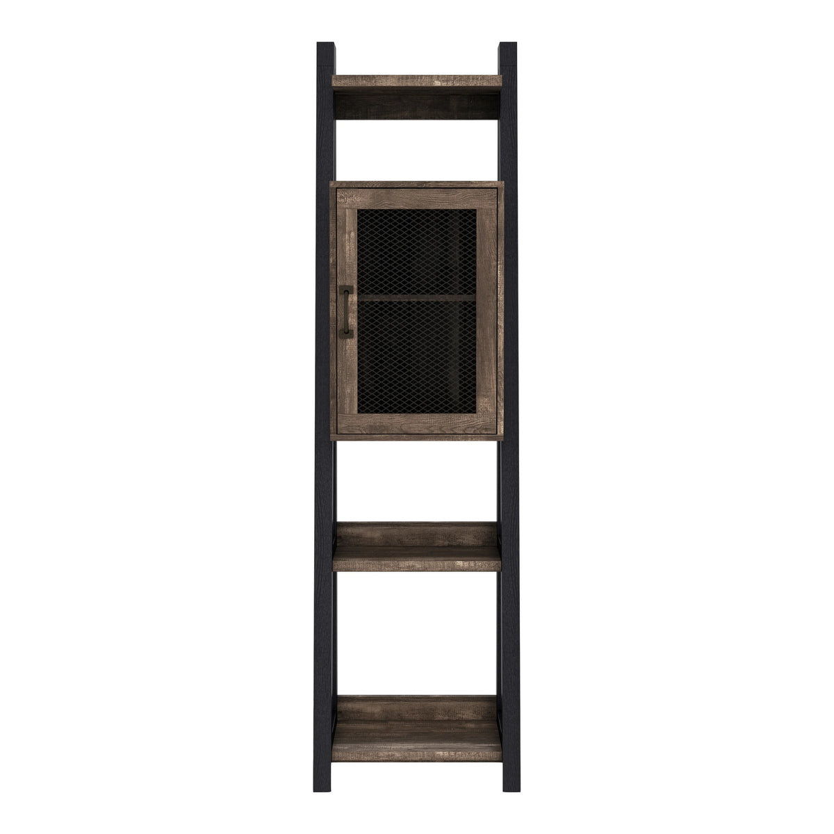 Reclaimed Oak Wood Tower Cabinet with Adjustable Shelf H393